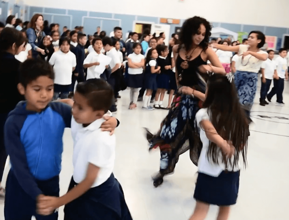 Assembly dancing with saday